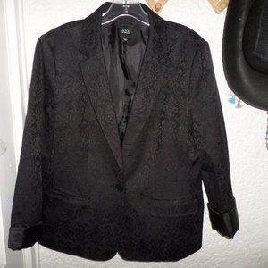 Saks Fifth Avenue Black Jacquard Blazer